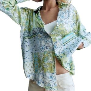 Paisley colorful top from Zara! Size medium.